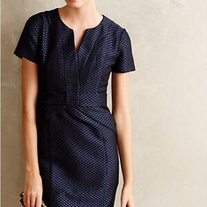 Maeve by Anthropologie Navy Jacquard Dress 2
